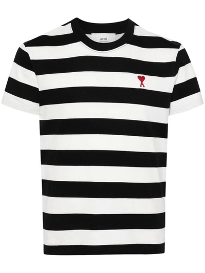 Shop Ami Alexandre Mattiussi Ami Paris T-shirts And Polos In Black/white