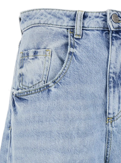 Shop Icon Denim Light Blue Wide Leg Jeans In Denim Woman
