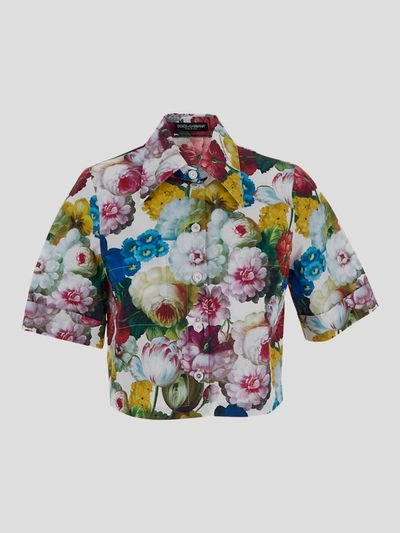 Shop Dolce & Gabbana Floral Shirt In Multicolour