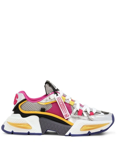 Shop Dolce & Gabbana Sneakers With Label In Multicolour