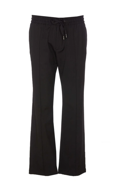 Shop Dolce & Gabbana Tecno Drawstring Trousers In Black