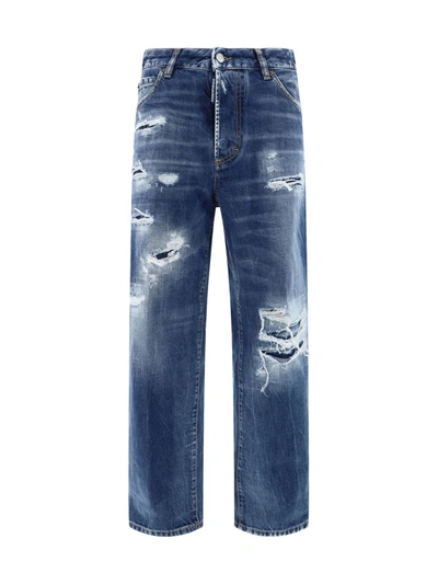 Shop Dsquared2 Ripped Jeans In Blue