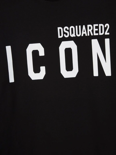 Shop Dsquared2 Logo Icon T-shirt In Negre