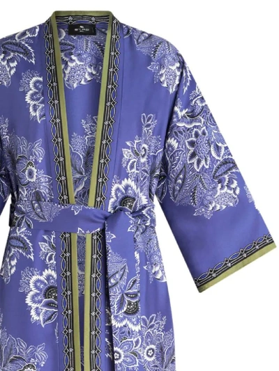Shop Etro Kimono In Blue