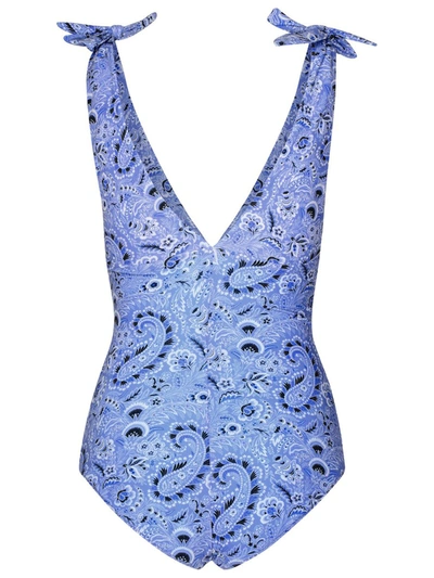 Shop Etro Light Blue Swimsuit
