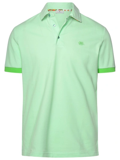 Shop Etro Polo Shirt In Green