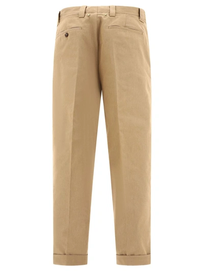 Shop Golden Goose "chino Skate" Trousers In Beige