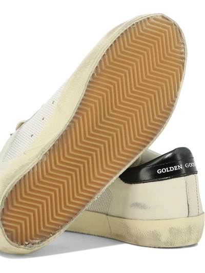Shop Golden Goose White And Pomegranate Leather Super Star Sneakers In White/pomegranate