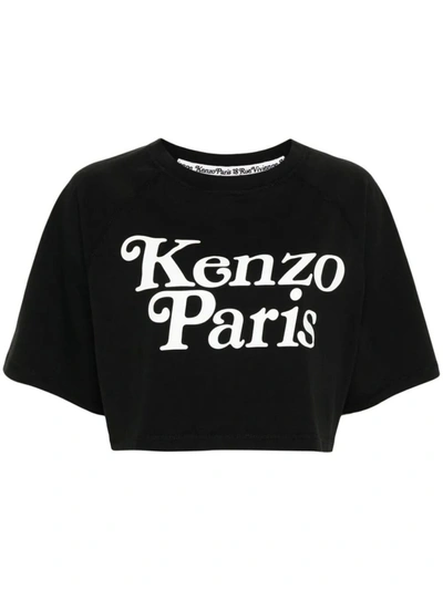 Shop Kenzo Crop T-shirt Clothing In Black