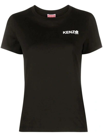 Shop Kenzo T-shirt Logo Clothing In Black