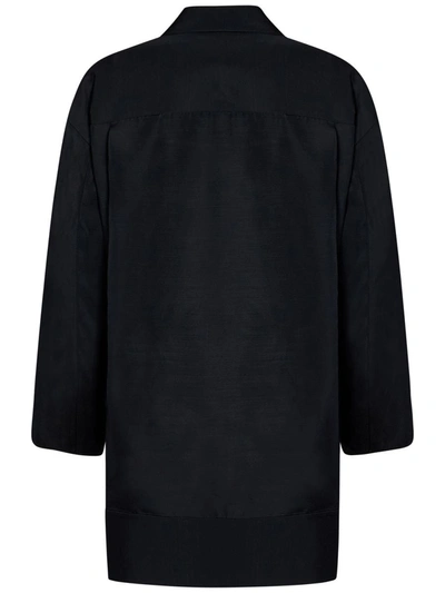 Shop Khaite Wool Blend Short Dress In Black