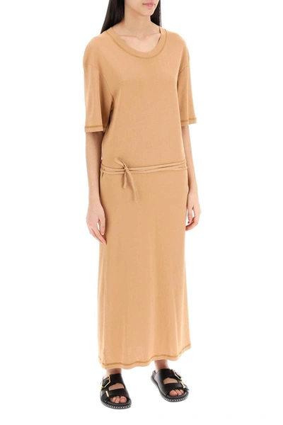 Shop Lemaire Maxi T-shirt Style Dress In Brown