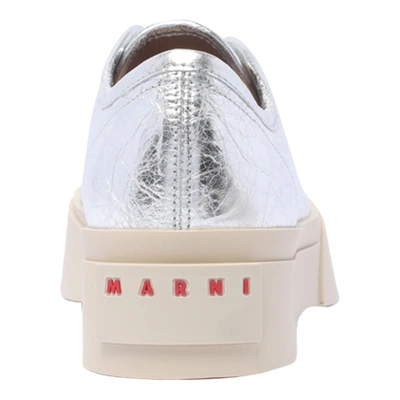 Shop Marni Sneakers In Silver