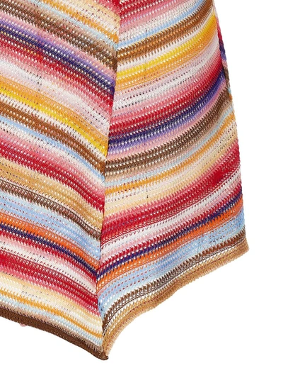 Shop Missoni Striped Short Cover-up In Red