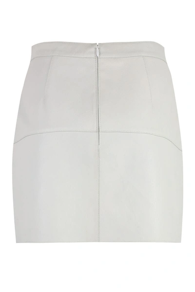 Shop P.a.r.o.s.h . Leather Mini Skirt In White