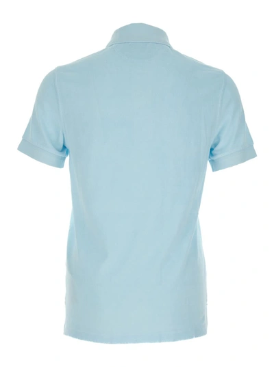 Shop Tom Ford Light-blue Polo T-shirt In Cotton Blend Man