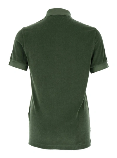 Shop Tom Ford Green Polo T-shirt In Cotton Blend Man