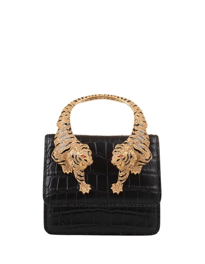 Shop Roberto Cavalli Bags In Black/gold