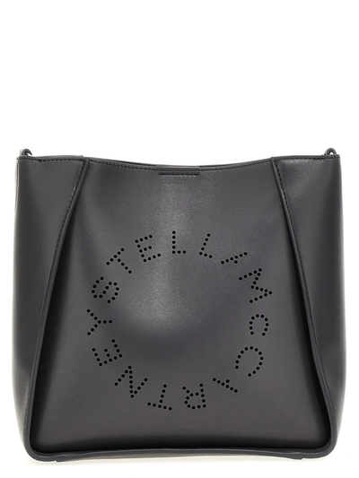 Shop Stella Mccartney 'stella Logo' Mini Crossbody Bag In Blue