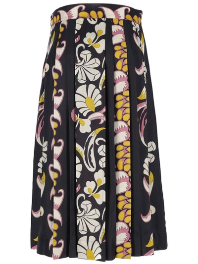 Shop Tory Burch Floral Print Skirt In Multicolor