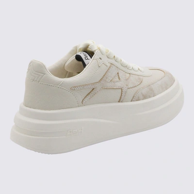 Shop Ash White And Beige Leather Sneakers In Beige/white