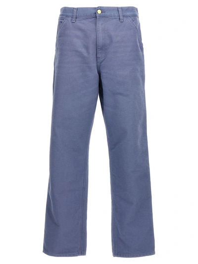 Shop Carhartt Wip 'single Knee' Trousers In Blue
