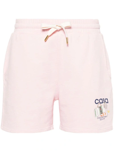 Shop Casablanca Shorts In Pink Loopback