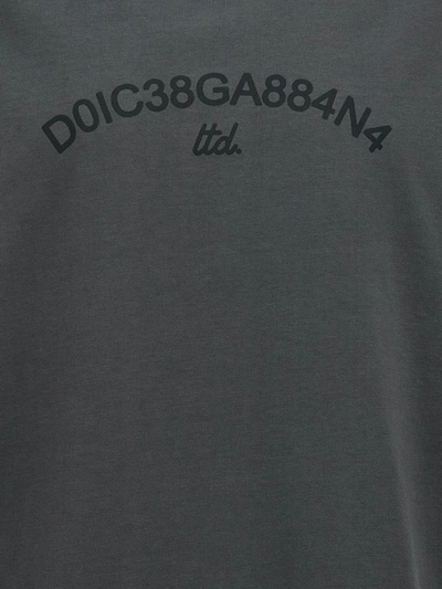 Shop Dolce & Gabbana Logo Print T-shirt In Gray