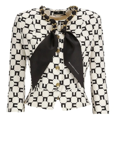 Shop Elisabetta Franchi Jackets Ivory