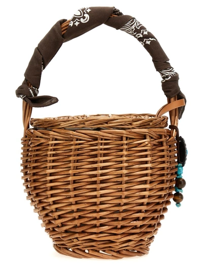 Shop Fortela 'wicker' Basket In Brown