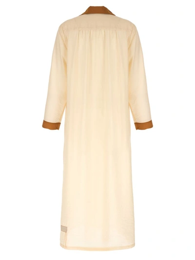 Shop Fortela 'adish' Maxi Dress In Beige