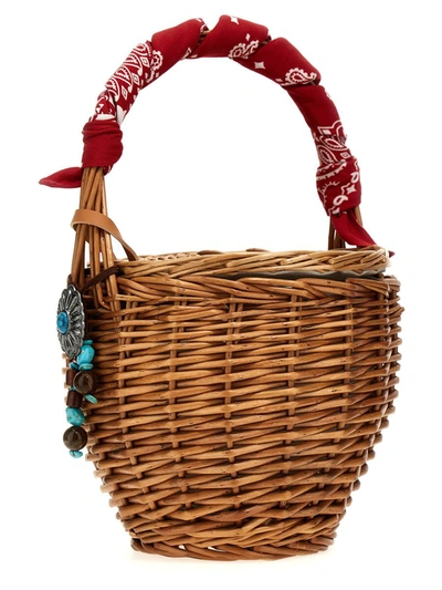 Shop Fortela 'wicker' Basket In Multicolor