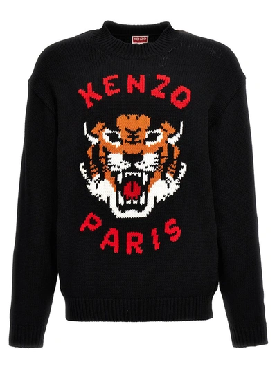 Shop Kenzo 'lucky Tiger' Sweater In Black