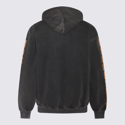 Shop Represent Black Multicolour Cotton Sweatshirt