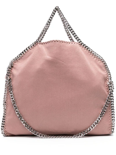 Shop Stella Mccartney Falabella 3 Chain Tote Bag In Pink