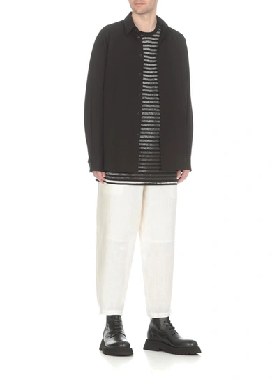 Shop Yohji Yamamoto Pour Homme Trousers Ivory In Avorio