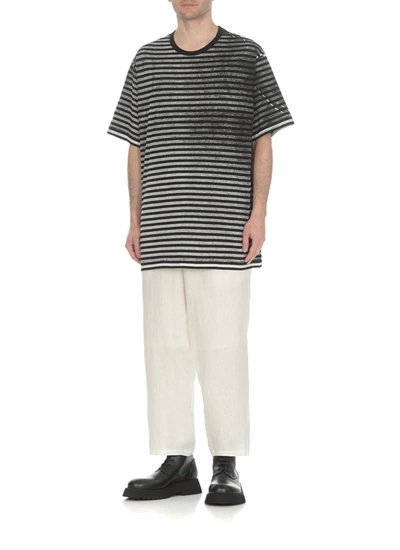 Shop Yohji Yamamoto Pour Homme T-shirts And Polos Grey