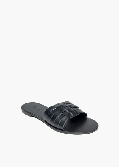 Shop Kayu Xenia Vegetable Tanned Leather Sandal In Black