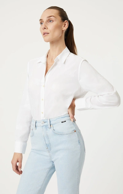 Mavi Jacquard Button-down Shirt In Antique White In White