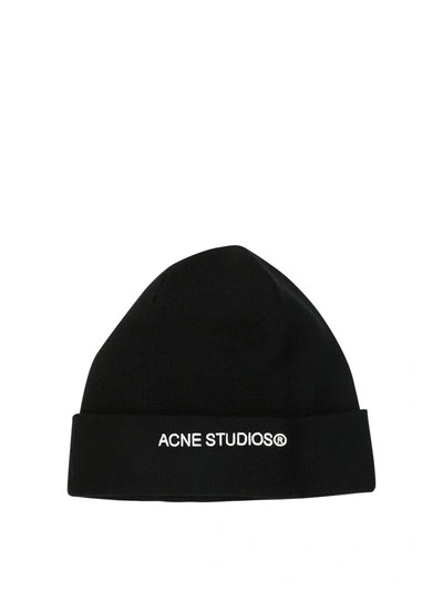 Shop Acne Studios "" Beanie In Black