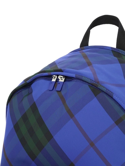 Shop Burberry "shield" Backpack In Blue
