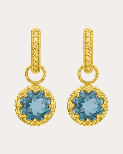 Shop Jude Frances Women's Provence Pavé Trio Earring Charms In Blue
