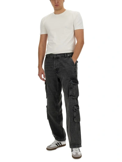 Shop Amish Double Cargo Pants In Grey