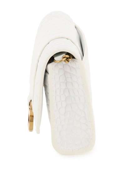 Shop Balenciaga Hourglass Mini Bag With Chain In White