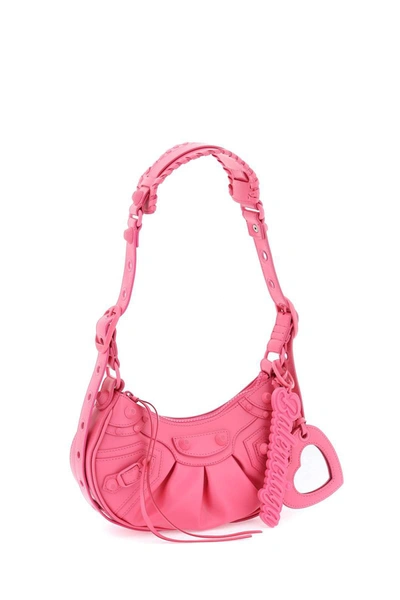 Shop Balenciaga Latex Nappa Leather Le Cagole Xs Bag In Pink