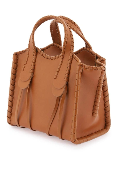 Shop Chloé Chloe' 'mony' Small Tote Bag In Brown