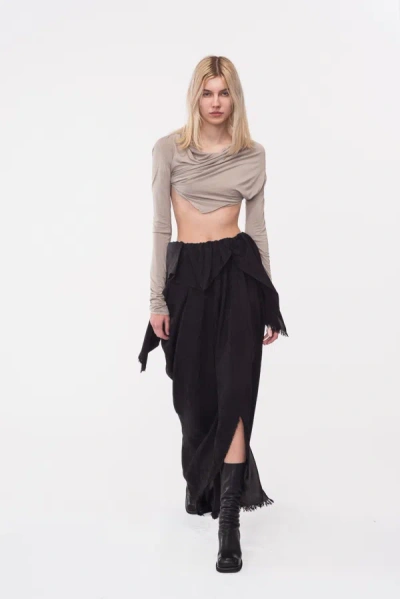 Shop Uma Wang Ground Skirt Black In M