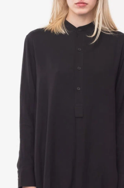 Shop Yohji Yamamoto Open Back Blouse In Black