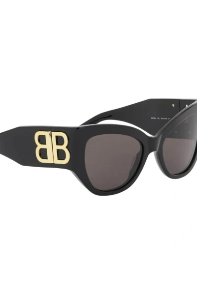 Shop Balenciaga "bb Logo Sunglasses For Stylish Sun Protection In Black