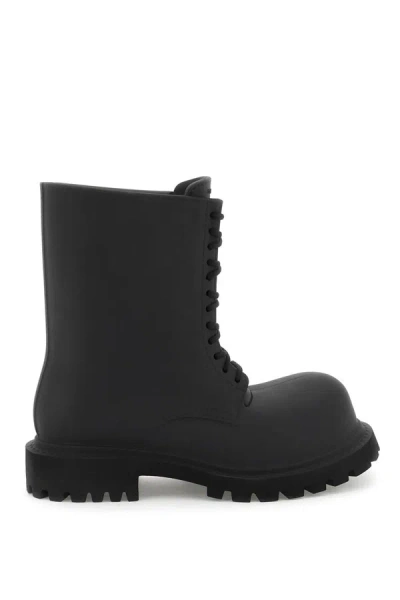 Shop Balenciaga Steroid Combat Boots In Black
